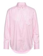 Rel Luxury Oxford Stripe Bd Shirt Tops Shirts Long-sleeved Pink GANT