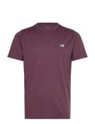 Sport Essentials T-Shirt Sport T-shirts Short-sleeved Purple New Balan...