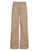 Mmdara Treasure Pant Bottoms Jeans Wide Beige MOS MOSH