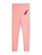 Violin Emb Leggings Bottoms Leggings Pink Mini Rodini
