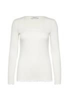 Rwbelmo Ls T-Shirt Toppi Cream Rosemunde