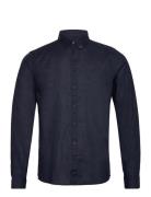 Cfanton Bd Ls Linen Mix Tops Shirts Casual Navy Casual Friday