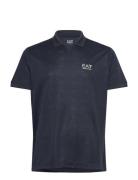 Polo Shirt Tops Polos Short-sleeved Black EA7