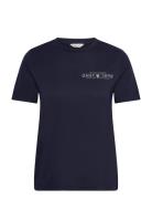 Reg Shield Ss T-Shirt Tops T-shirts & Tops Short-sleeved Navy GANT