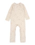 Jumpsuit L/S Printed Pitkähihainen Body Cream Petit Piao