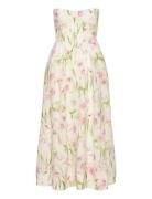 Lola Corset Midi Dress Polvipituinen Mekko White Bardot