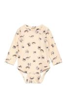 Body L/S Printed Bodies Long-sleeved Beige Petit Piao