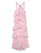 Vmfelicia Sl Ruffle Maxi Dress Exp Maksimekko Juhlamekko Pink Vero Mod...