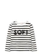 Knit T-Shirt Striped Tops T-shirts Long-sleeved T-shirts Multi/pattern...