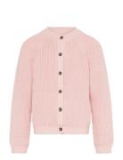 Knitted Classic Rib Cardigan Tops Knitwear Cardigans Pink Copenhagen C...