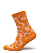 Linjaus Unikko Lingerie Socks Regular Socks Orange Marimekko