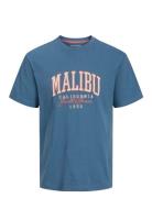 Jjdetroit Tee Ss Crew Neck Tops T-shirts Short-sleeved Blue Jack & J S