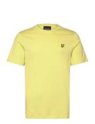 Plain T-Shirt Tops T-shirts Short-sleeved Yellow Lyle & Scott