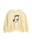 Note Emb Sweatshirt Tops Sweat-shirts & Hoodies Sweat-shirts Yellow Mi...