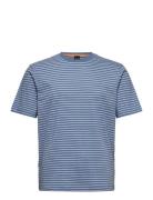 Talesstripe Tops T-shirts Short-sleeved Blue BOSS