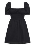 Tjw Cotton Voile Mini Dress Ext Lyhyt Mekko Black Tommy Jeans