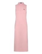 Stretch-Cotton Sleeveless Polo Dress Polvipituinen Mekko Pink Polo Ral...