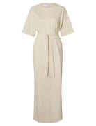 Slfessential Ss Pocket Ankle Dress Noos Maksimekko Juhlamekko Cream Se...