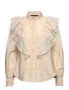 Hispidusbbyona Shirt Tops Shirts Long-sleeved Beige Bruuns Bazaar