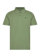 Basic Poloshirt Tops Polos Short-sleeved Green Tom Tailor