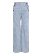 Lyonsw Trousers Bottoms Trousers Straight Leg Blue Sofie Schnoor