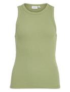 Visola S/L Tank Top - Noos Tops T-shirts & Tops Sleeveless Green Vila