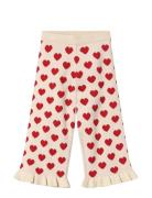 Alon Heart Ruffle Pant Bottoms Trousers Cream Fliink