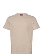 Watson Slub Tee Designers T-shirts Short-sleeved Beige Morris