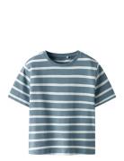 Nmmfreddi Nreg Ss Top Box Tops T-shirts Short-sleeved Blue Name It
