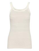 Kaliddy Tank Top Tops T-shirts & Tops Sleeveless Beige Kaffe