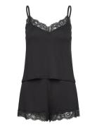 Pj Cami Jersey Lace Nana Pyjama Black Hunkemöller