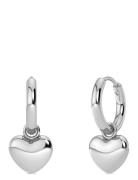 Barley Hoops Steel Accessories Jewellery Earrings Hoops Silver Edblad
