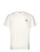 Sdpax Tops T-shirts Short-sleeved Cream Solid