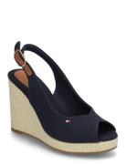 Flag High Wedge Espad Slingback Kiilakorkokengät Navy Tommy Hilfiger