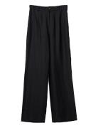 High Waist Wide-Leg Linen Pants Bottoms Trousers Wide Leg Black Lexing...
