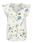 Byfalakka Ruffle Shirt - Tops Shirts Short-sleeved Cream B.young