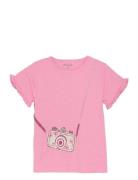 T-Shirt Ss Tops T-shirts Short-sleeved Pink Minymo