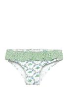 Ruffle Bikini Bottoms Bikinit Green Mango