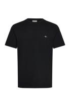 Pique Ss T-Shirt Tops T-shirts Short-sleeved Black GANT