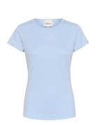 09 The Mandy Tee Tops T-shirts & Tops Short-sleeved Blue My Essential ...