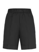 Rel Linen Blend Pull On Shorts Bottoms Shorts Casual Shorts Black GANT