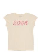 T-Shirt Ss Tops T-shirts Short-sleeved Cream Minymo