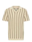 Bhamos Pullover Tops Polos Short-sleeved Cream Blend