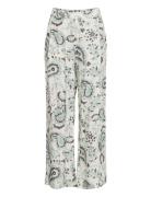 Frariana Pa 3 Bottoms Trousers Wide Leg Green Fransa