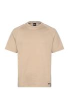 Iconic T-Shirt Tops T-shirts Short-sleeved Beige BOSS