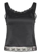 Double Lace Top Tops Blouses Sleeveless Black H2O Fagerholt