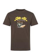 Winkowski Surf Front T-Shirt Tops T-shirts Short-sleeved Black Santa C...