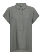 Sc-Ina Tops Blouses Short-sleeved Khaki Green Soyaconcept