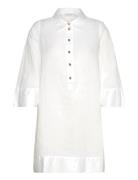 Ninette Solid Dress Lyhyt Mekko White BUSNEL