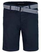 Woven Belted Short Bottoms Shorts Navy Tommy Hilfiger